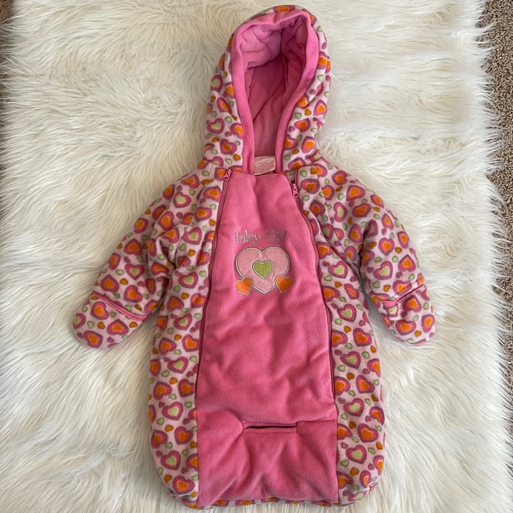 Mon Petit Girls Car Seat Coat Incert, Size 0-12M